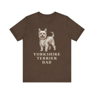 Yorkshire Terrier Dad Shirt, Vintage Dog Sketch Tee, Dog Dad Gift