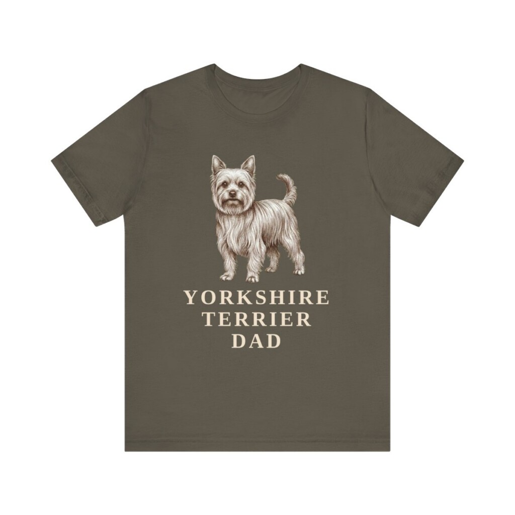 Yorkshire Terrier Dad Shirt, Vintage Dog Sketch Tee, Dog Dad Gift Yorkshire Terrier Dad Shirt, Vintage Dog Sketch Tee, Dog Dad Gift