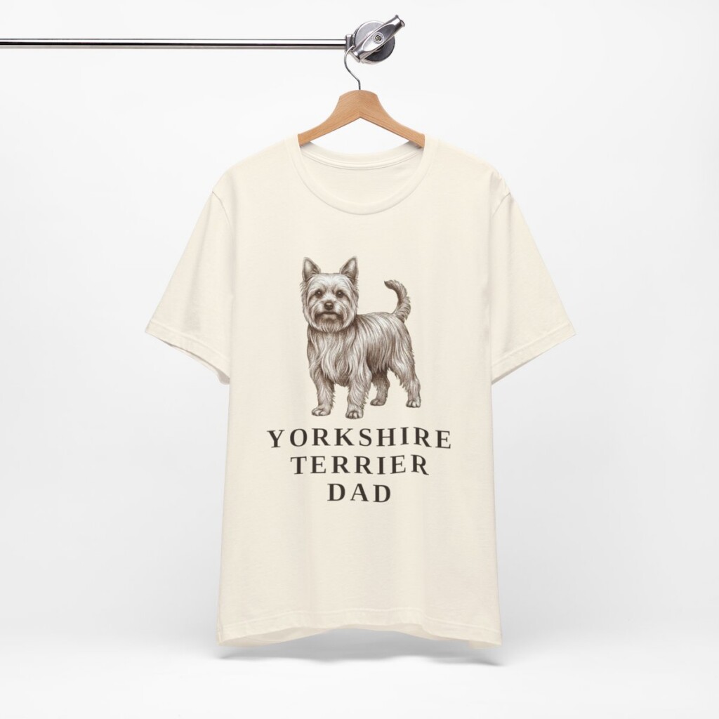 Yorkshire Terrier Dad Shirt, Vintage Dog Sketch Tee, Dog Dad Gift Yorkshire Terrier Dad Shirt, Vintage Dog Sketch Tee, Dog Dad Gift