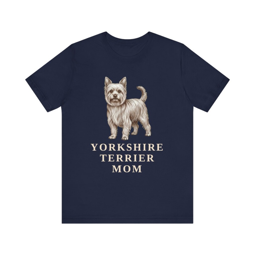 Yorkshire Terrier Mom Shirt, Vintage Dog Sketch Tee, Dog Mom Gift