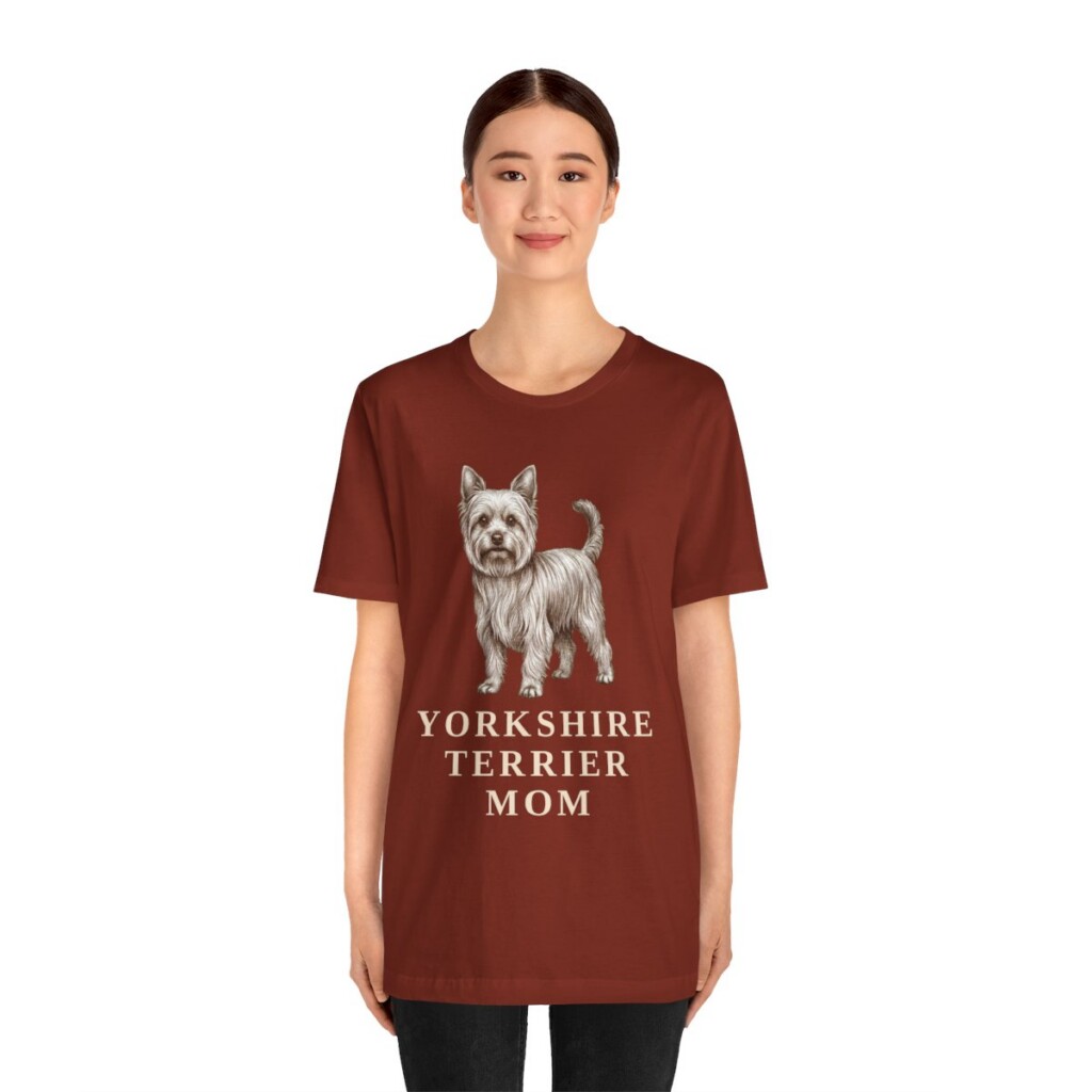 Yorkshire Terrier Mom Shirt, Vintage Dog Sketch Tee, Dog Mom Gift