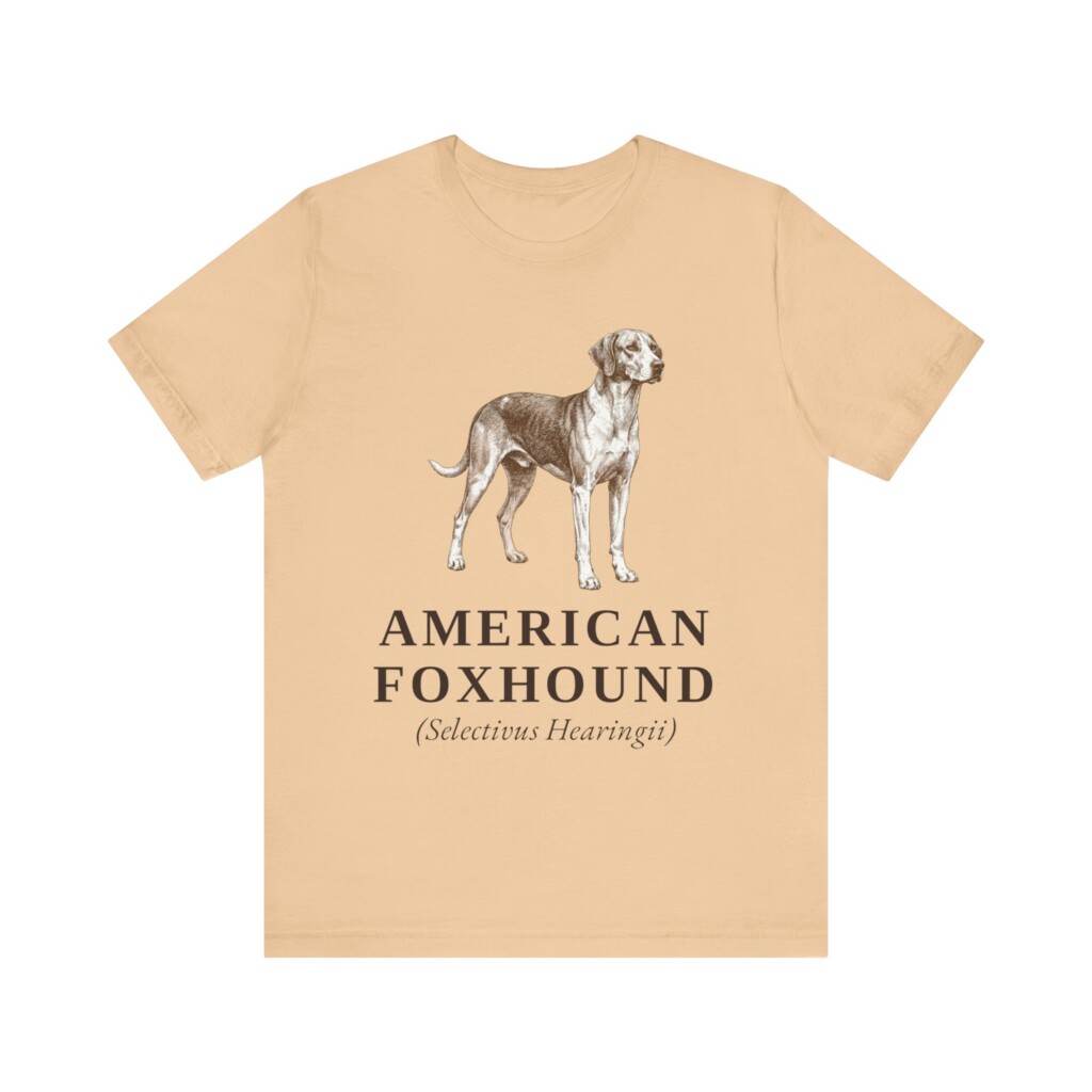 American Foxhound Latin Shirt, Vintage Dog Sketch Tee, Dog Latin Gift