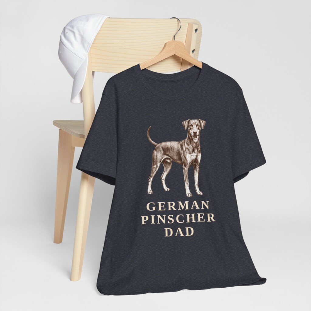 German Pinscher Dad Shirt, Vintage Dog Sketch Tee, Dog Dad Gift