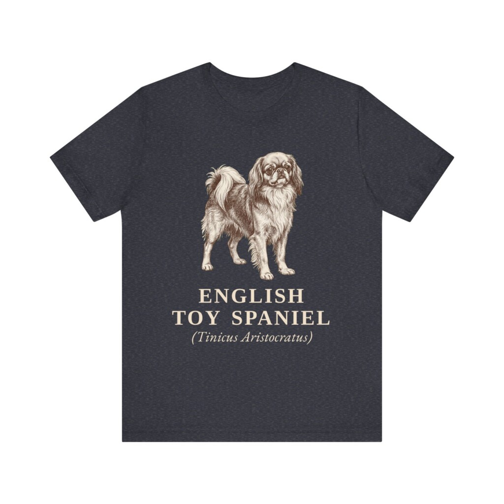 English Toy Spaniel Latin Shirt, Vintage Dog Sketch Tee, Dog Latin Gift