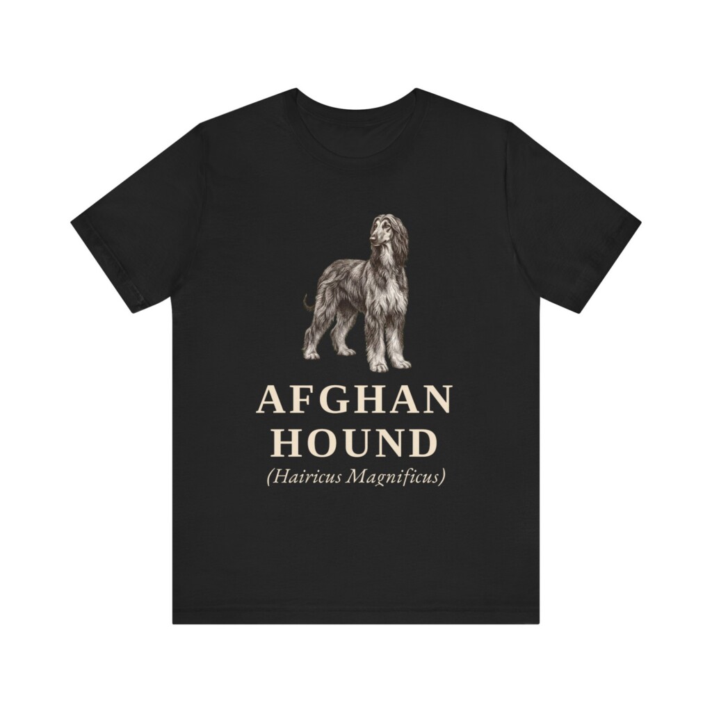 Afghan Hound Latin Shirt, Vintage Dog Sketch Tee, Dog Latin Gift