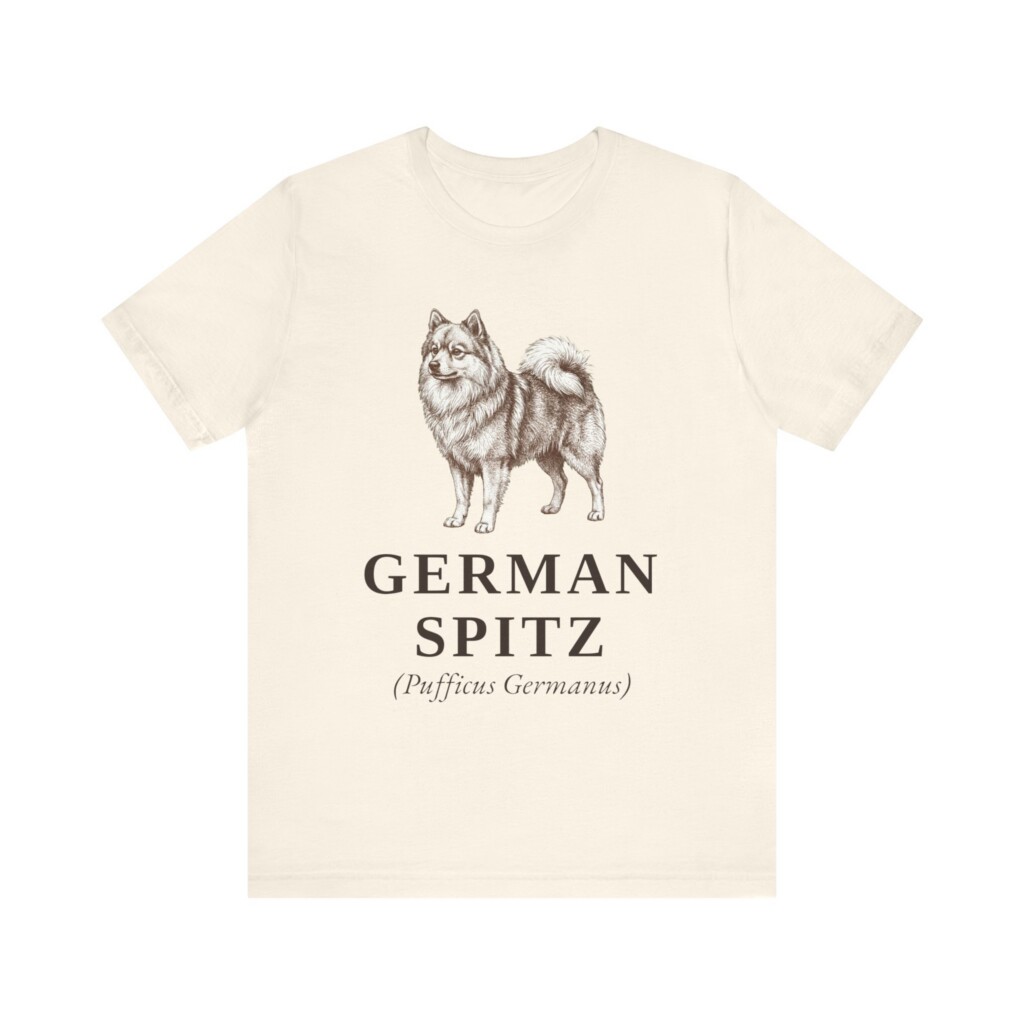 German Spitz Latin Shirt, Vintage Dog Sketch Tee, Dog Latin Gift