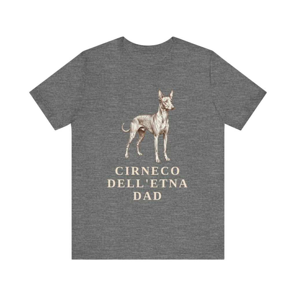 Cirneco dell'Etna Dad Shirt, Vintage Dog Sketch Tee, Dog Dad Gift
