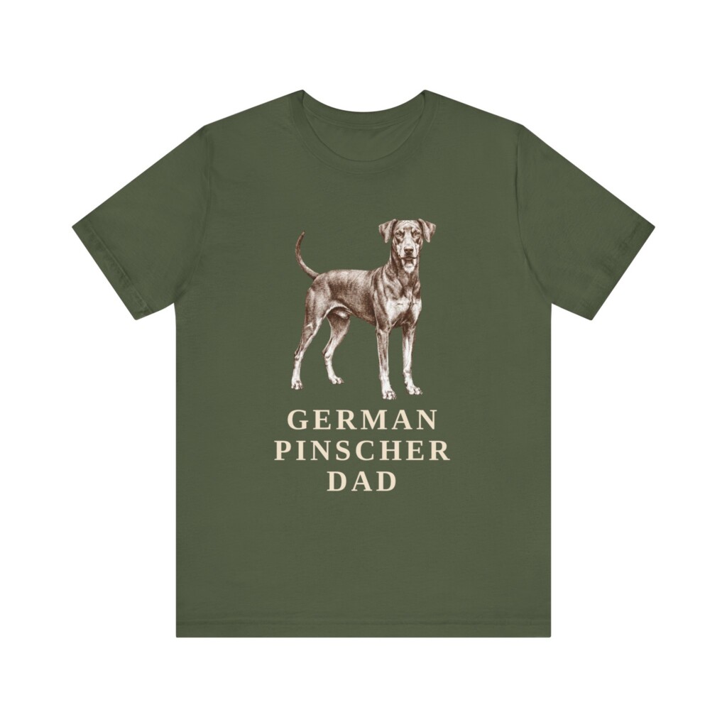 German Pinscher Dad Shirt, Vintage Dog Sketch Tee, Dog Dad Gift