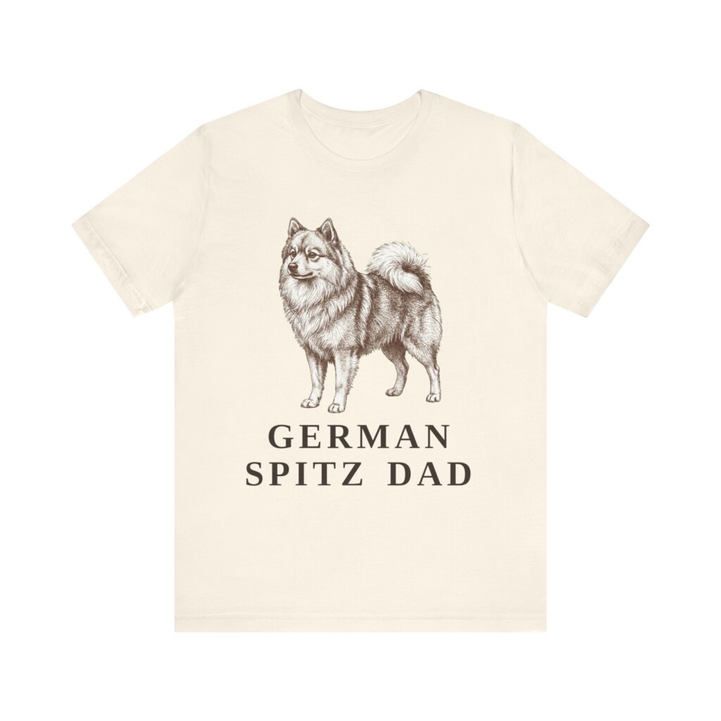 German Spitz Dad Shirt, Vintage Dog Sketch Tee, Dog Dad Gift