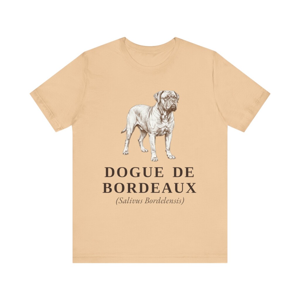 Dogue de Bordeaux Latin Shirt, Vintage Dog Sketch Tee, Dog Latin Gift