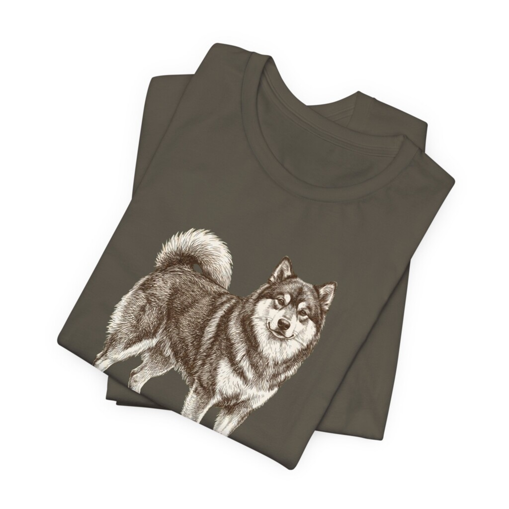 Finnish Lapphund Humor Shirt, Vintage Dog Sketch Tee, Dog Humor Gift