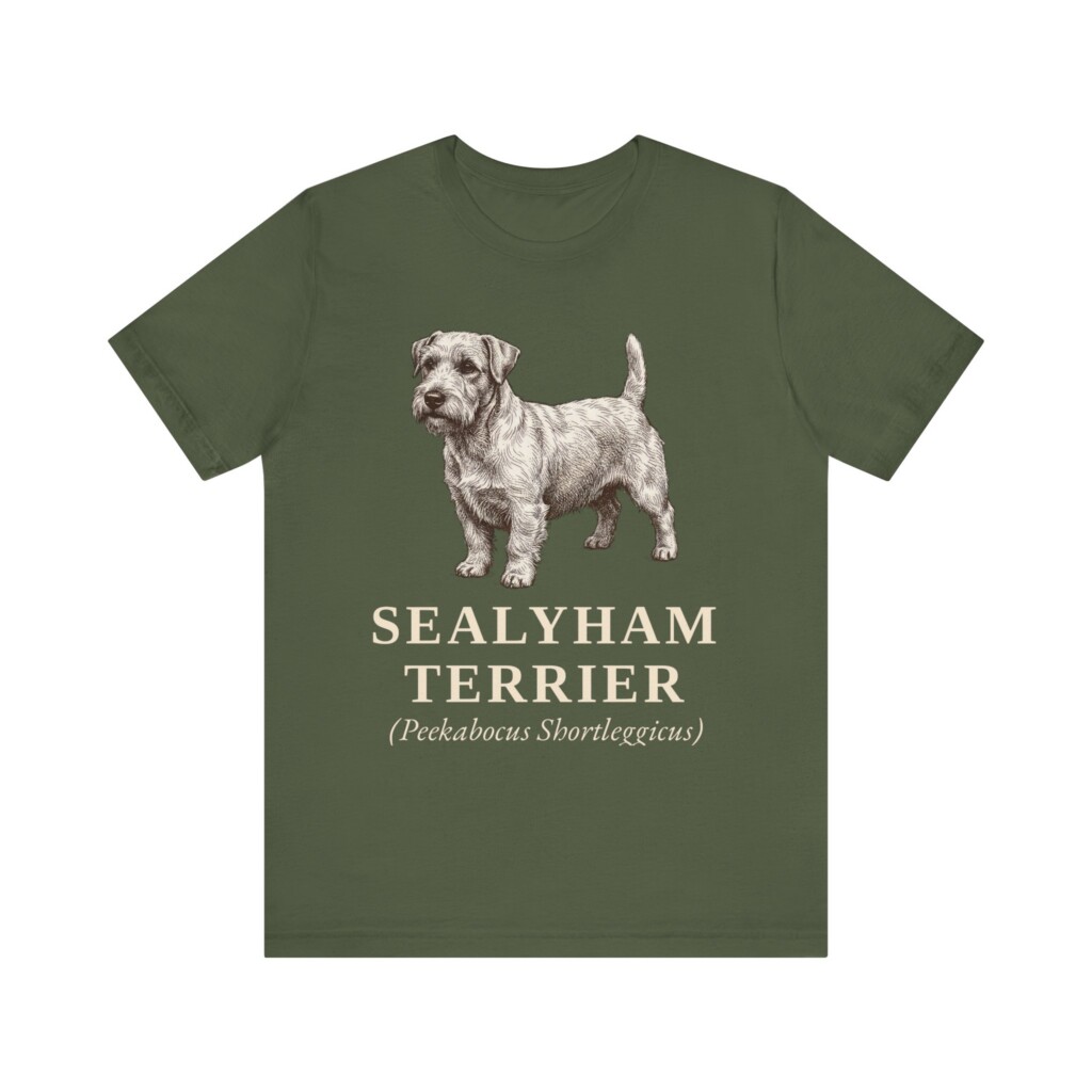 Sealyham Terrier Latin Shirt, Vintage Dog Sketch Tee, Dog Latin Gift