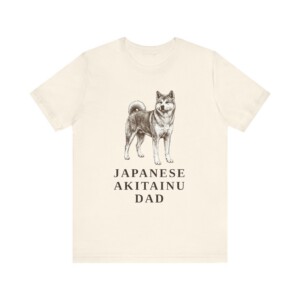 Japanese Akitainu Dad Shirt, Vintage Dog Sketch Tee, Dog Dad Gift