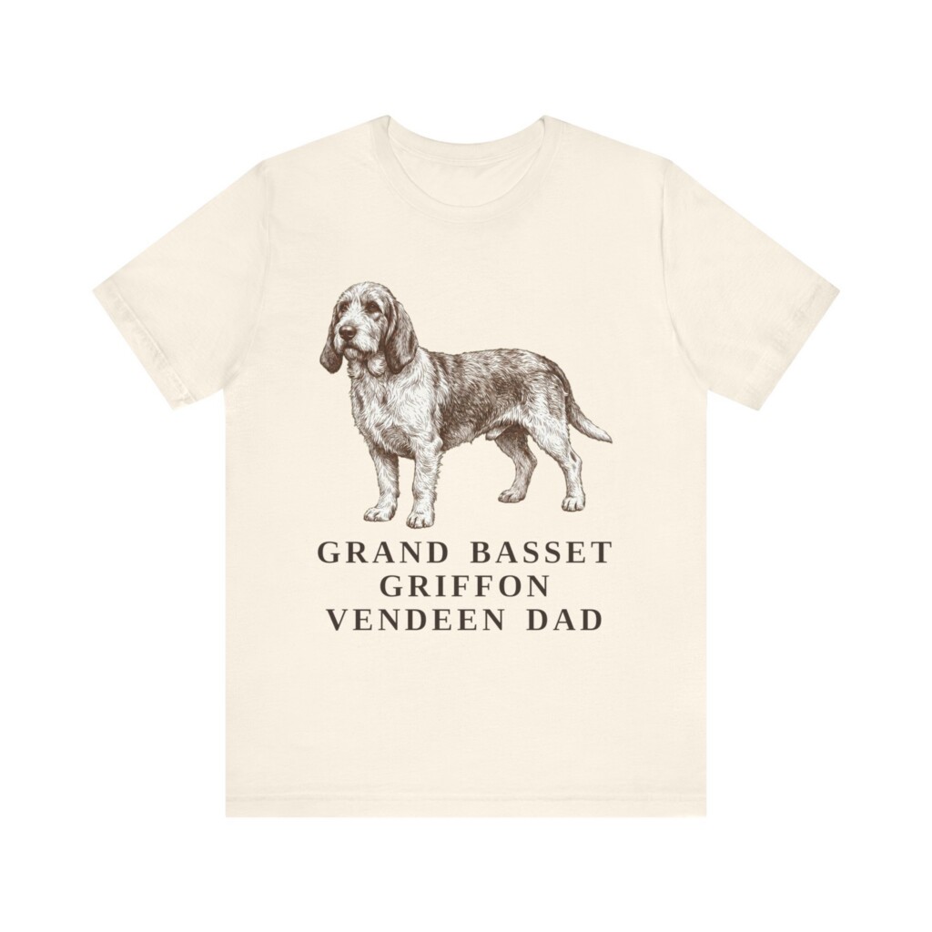 Grand Basset Griffon Vendeen Dad Shirt, Vintage Dog Sketch Tee, Dog Dad Gift