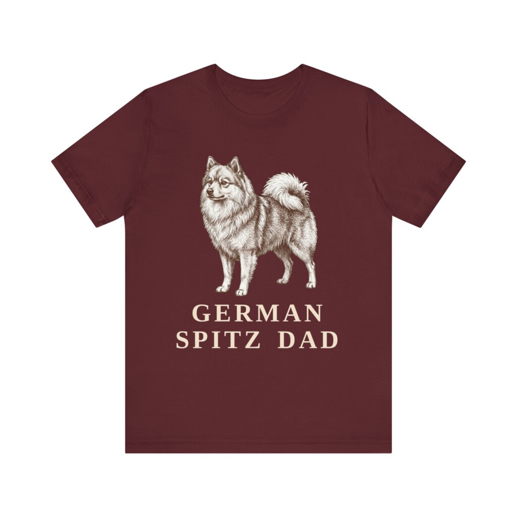 German Spitz Dad Shirt, Vintage Dog Sketch Tee, Dog Dad Gift