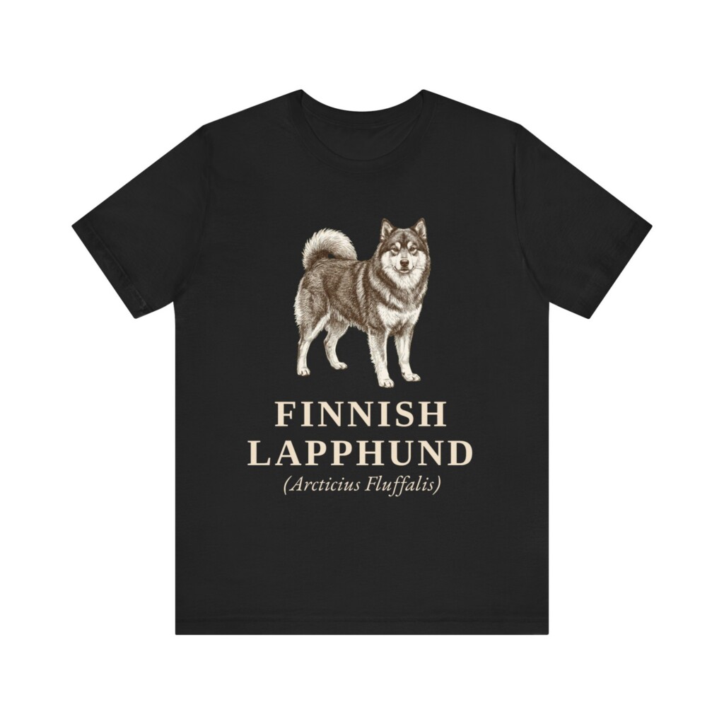 Finnish Lapphund Latin Shirt, Vintage Dog Sketch Tee, Dog Latin Gift