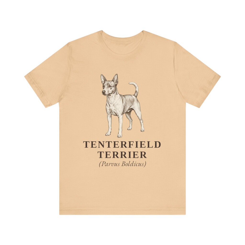 Tenterfield Terrier Latin Shirt, Vintage Dog Sketch Tee, Dog Latin Gift