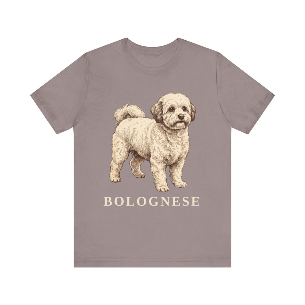 Bolognese Shirt, Vintage Dog Sketch Tee, Dog Lover Gift