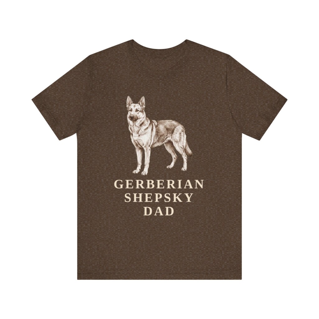 Gerberian Shepsky Dad Shirt, Vintage Dog Sketch Tee, Dog Dad Gift Gerberian Shepsky Dad Shirt, Vintage Dog Sketch Tee, Dog Dad Gift