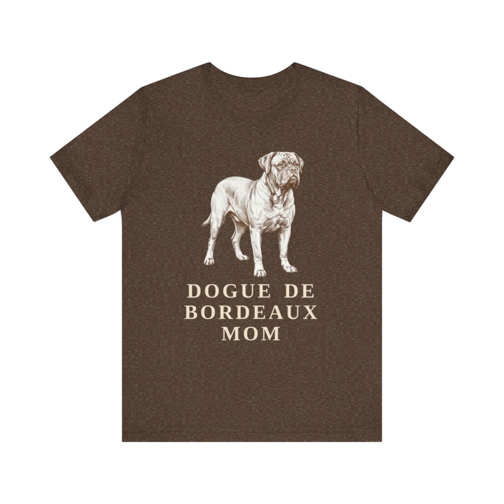 Dogue de Bordeaux Mom Shirt, Vintage Dog Sketch Tee, Dog Mom Gift