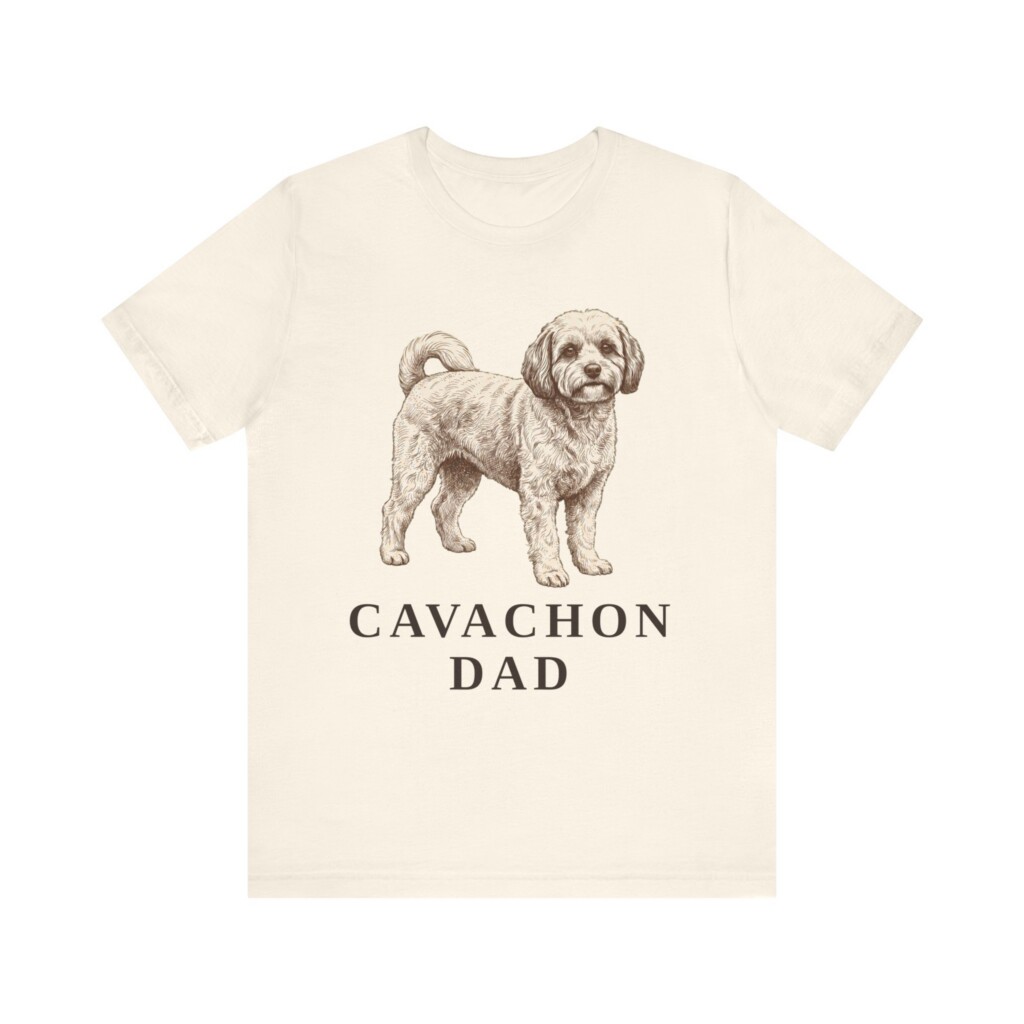Cavachon Dad Shirt, Vintage Dog Sketch Tee, Dog Dad Gift