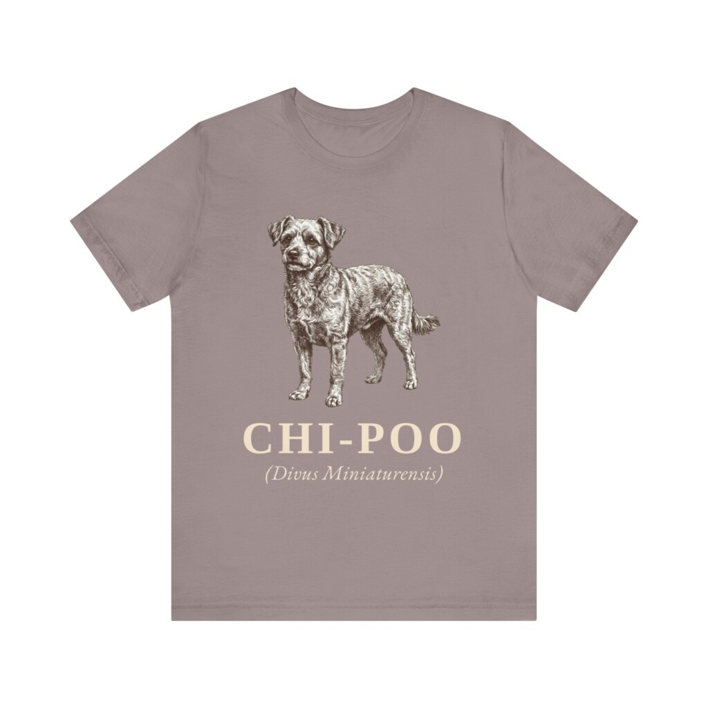 Chi-Poo Latin Shirt, Vintage Dog Sketch Tee, Dog Latin Gift
