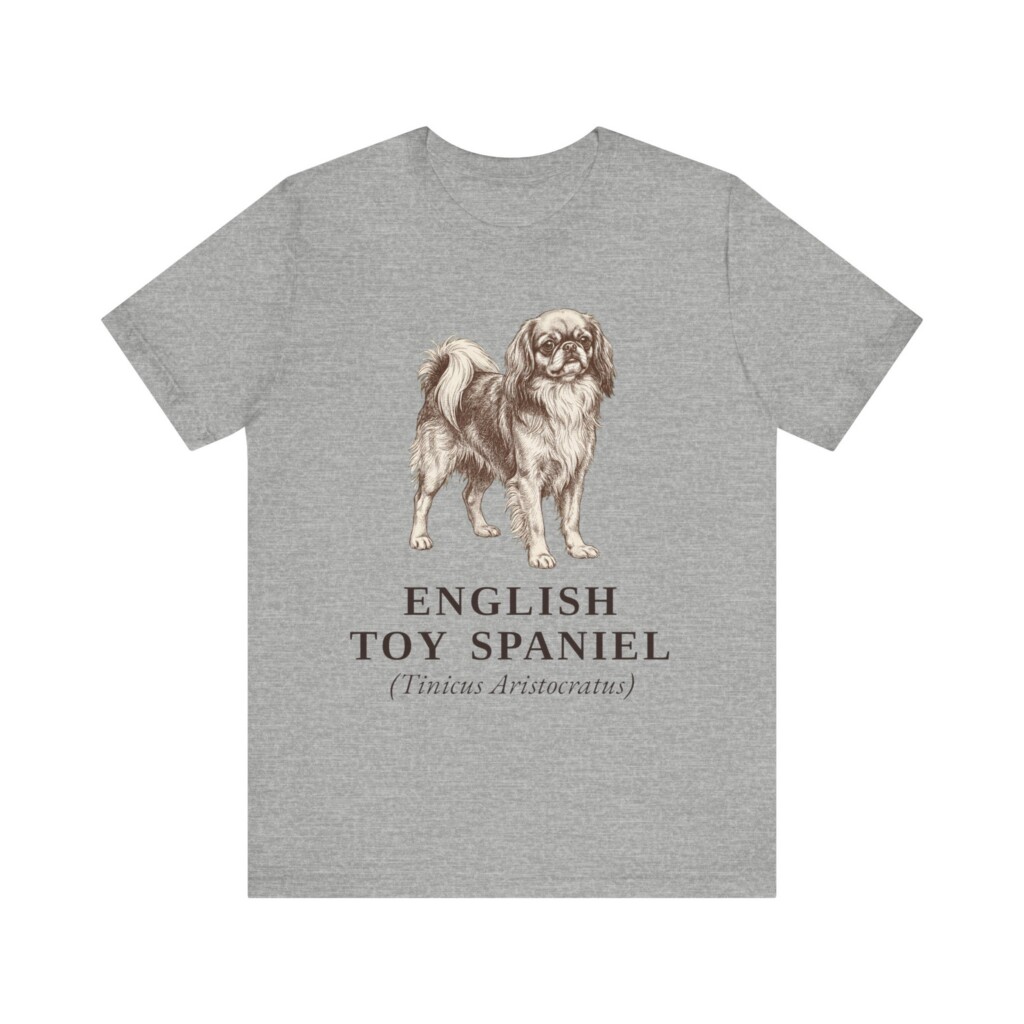 English Toy Spaniel Latin Shirt, Vintage Dog Sketch Tee, Dog Latin Gift