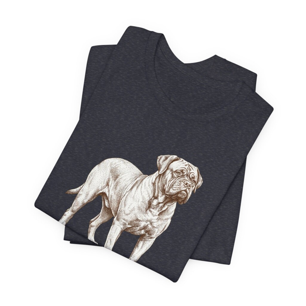 Dogue de Bordeaux Humor Shirt, Vintage Dog Sketch Tee, Dog Humor Gift