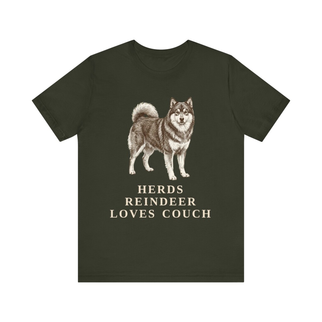 Finnish Lapphund Humor Shirt, Vintage Dog Sketch Tee, Dog Humor Gift