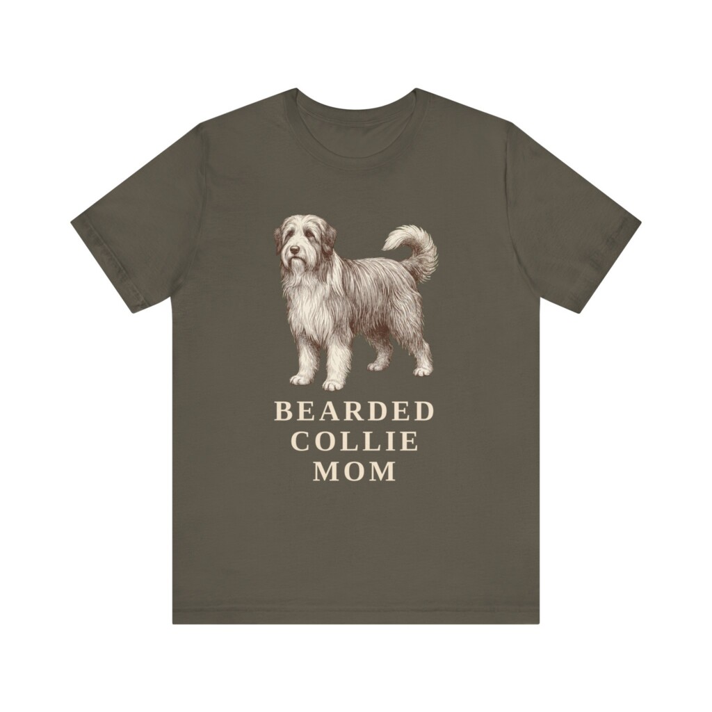 Bearded Collie Mom Shirt, Vintage Dog Sketch Tee, Dog Mom Gift Bearded Collie Mom Shirt, Vintage Dog Sketch Tee, Dog Mom Gift