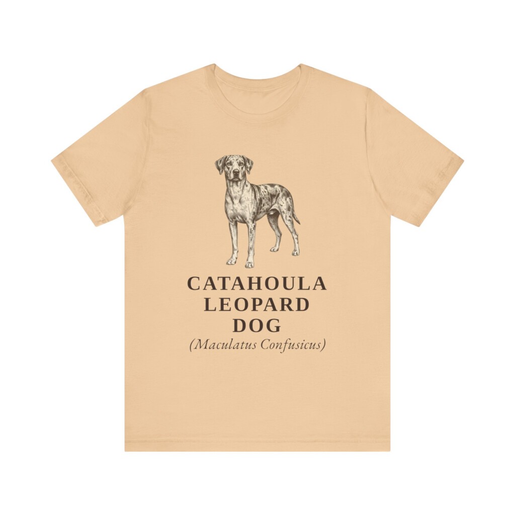 Catahoula Leopard Dog Latin Shirt, Vintage Dog Sketch Tee, Dog Latin Gift