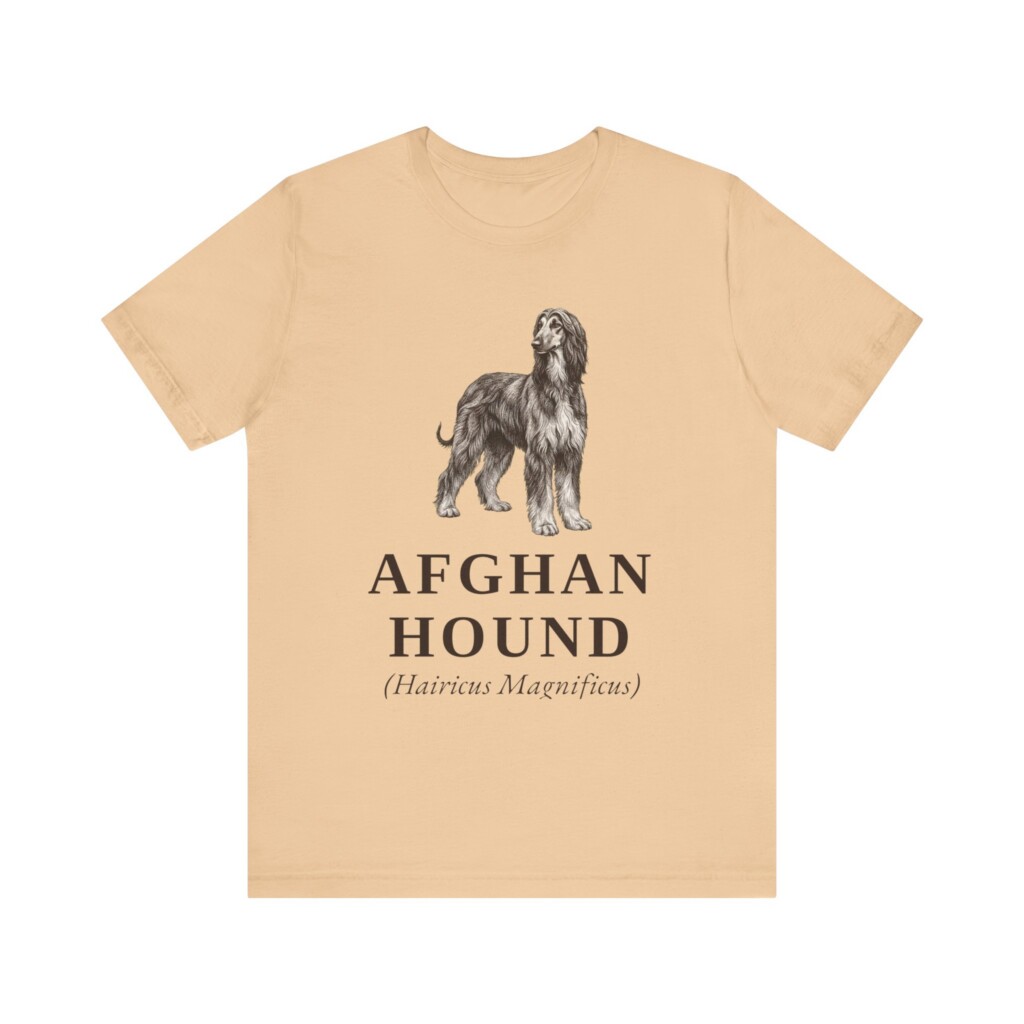 Afghan Hound Latin Shirt, Vintage Dog Sketch Tee, Dog Latin Gift
