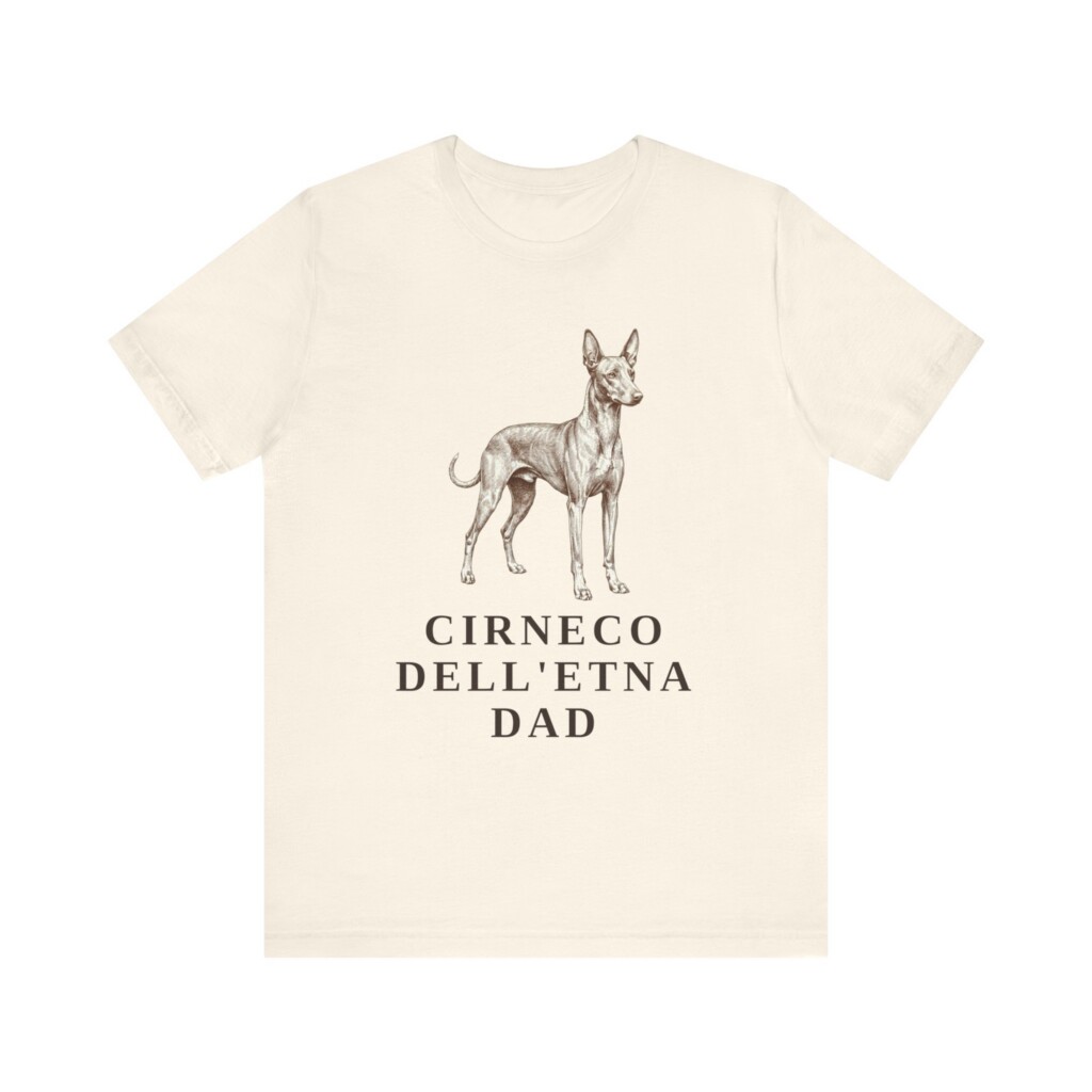 Cirneco dell'Etna Dad Shirt, Vintage Dog Sketch Tee, Dog Dad Gift