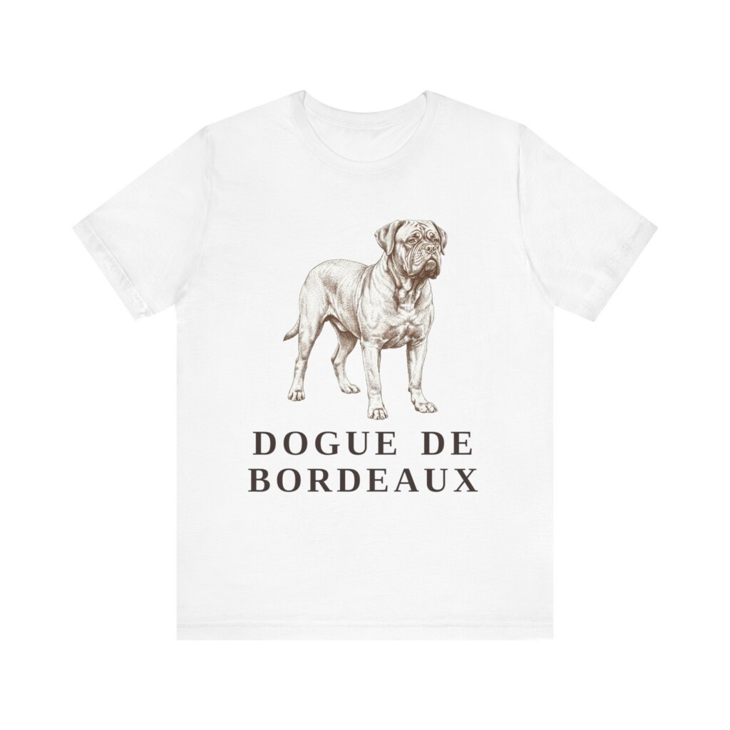 Dogue de Bordeaux Shirt, Vintage Dog Sketch Tee, Dog Lover Gift