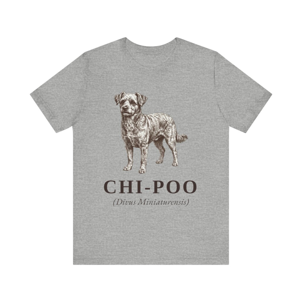 Chi-Poo Latin Shirt, Vintage Dog Sketch Tee, Dog Latin Gift