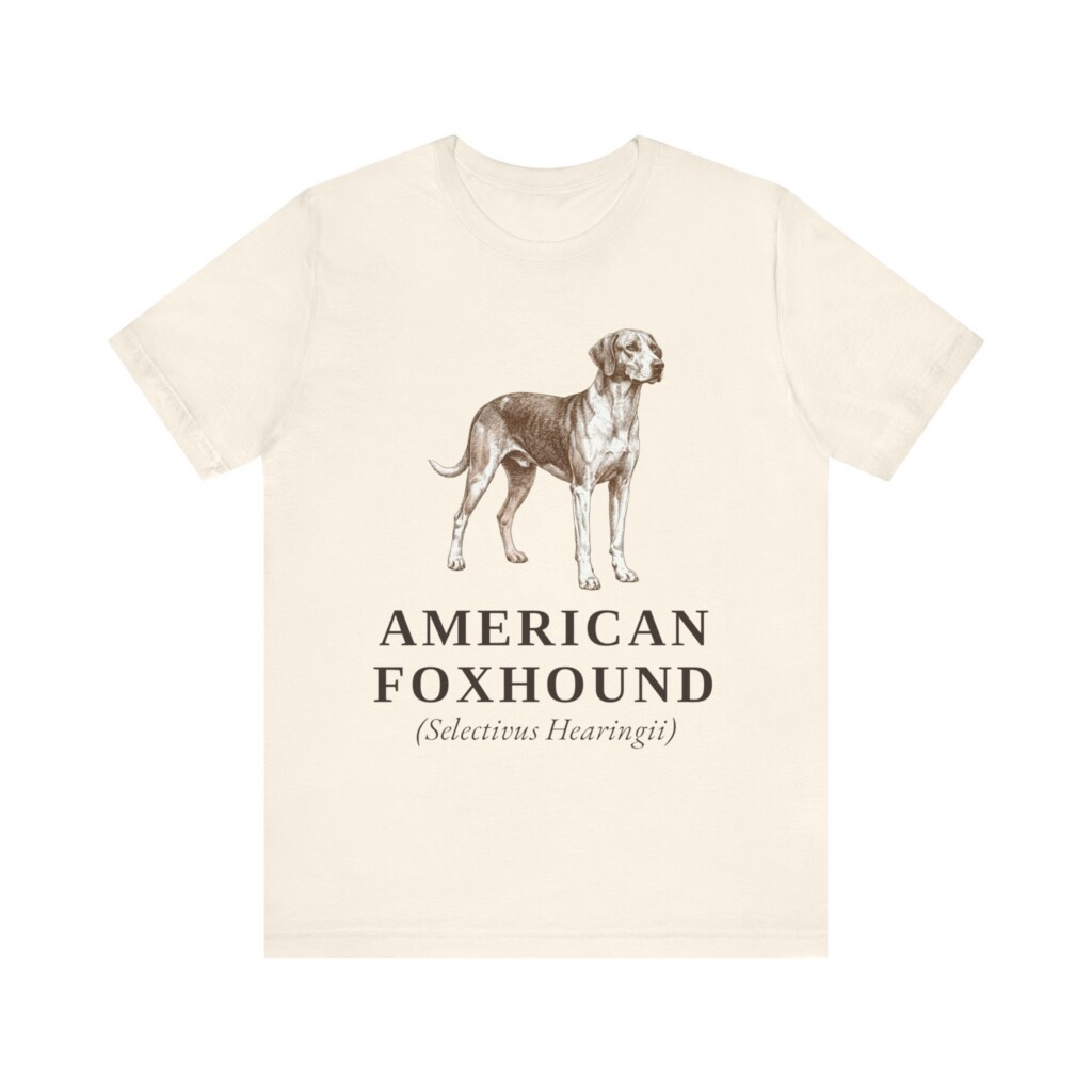 American Foxhound Latin Shirt, Vintage Dog Sketch Tee, Dog Latin Gift