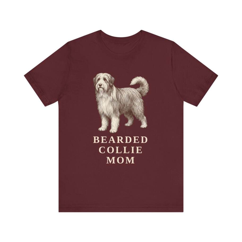 Bearded Collie Mom Shirt, Vintage Dog Sketch Tee, Dog Mom Gift Bearded Collie Mom Shirt, Vintage Dog Sketch Tee, Dog Mom Gift