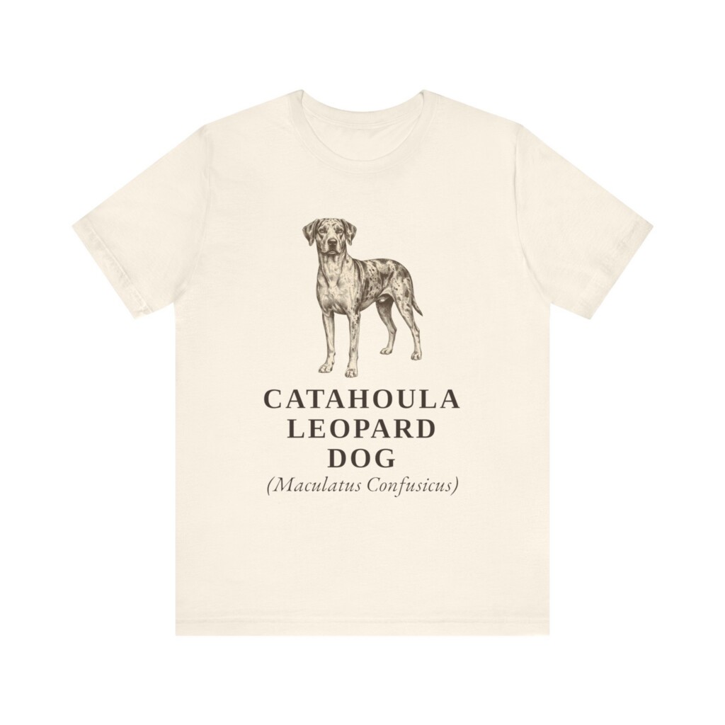 Catahoula Leopard Dog Latin Shirt, Vintage Dog Sketch Tee, Dog Latin Gift