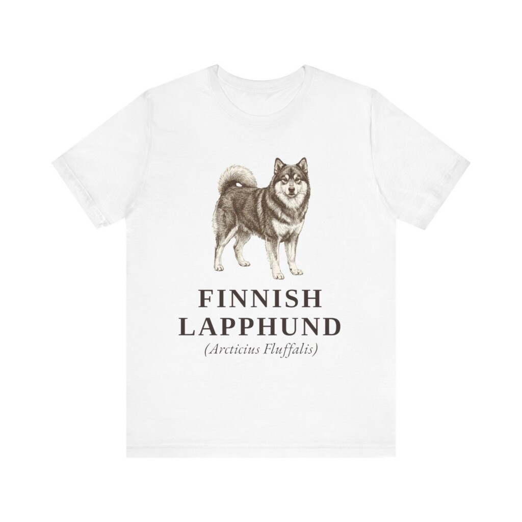 Finnish Lapphund Latin Shirt, Vintage Dog Sketch Tee, Dog Latin Gift