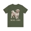 Mal-Shi Shirt, Vintage Dog Sketch Tee, Dog Lover Gift