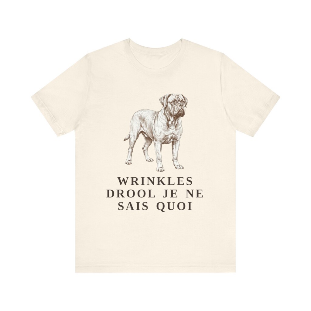 Dogue de Bordeaux Humor Shirt, Vintage Dog Sketch Tee, Dog Humor Gift