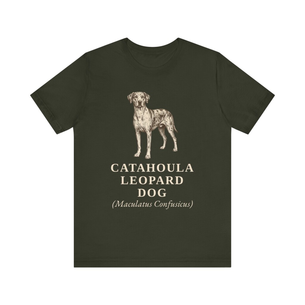 Catahoula Leopard Dog Latin Shirt, Vintage Dog Sketch Tee, Dog Latin Gift