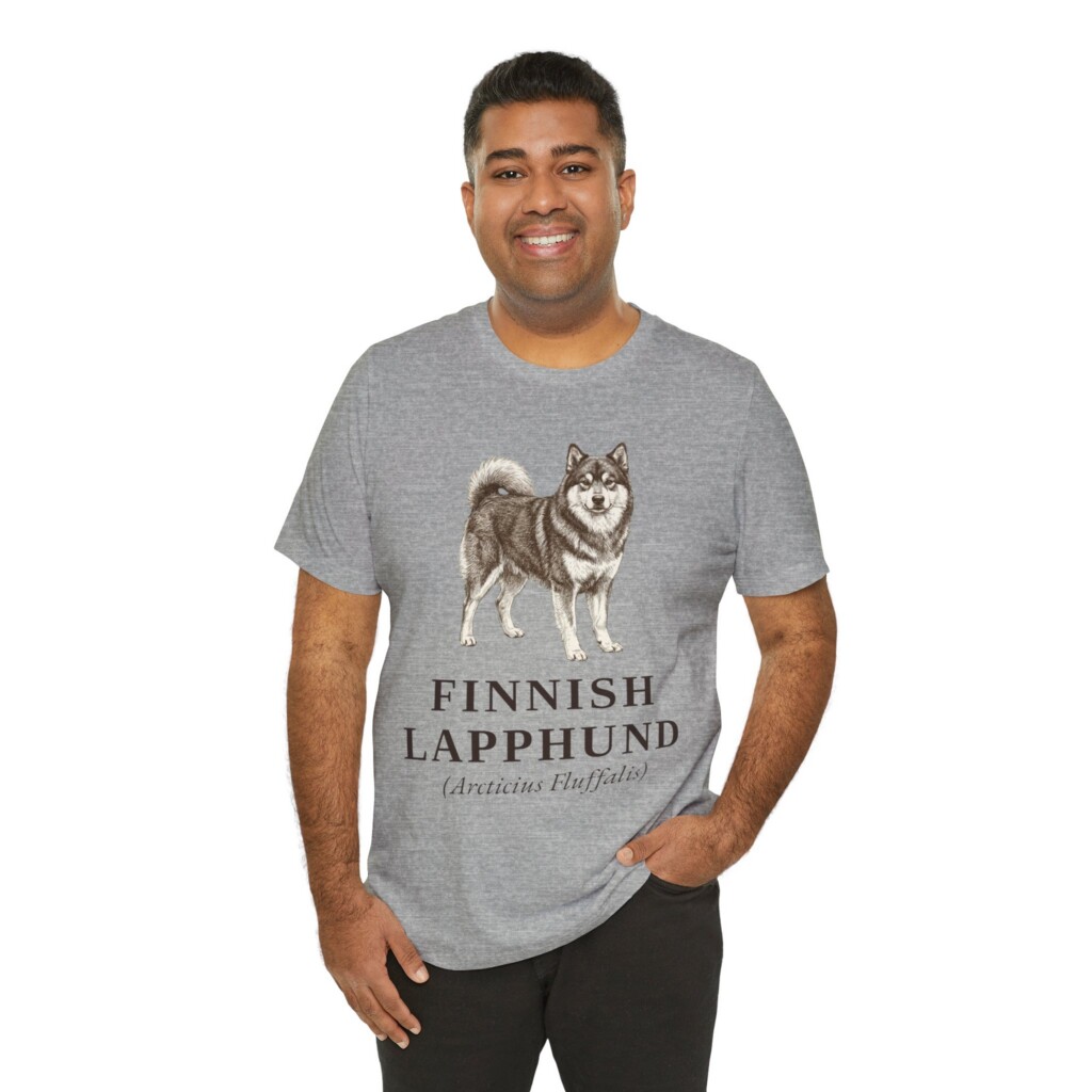Finnish Lapphund Latin Shirt, Vintage Dog Sketch Tee, Dog Latin Gift