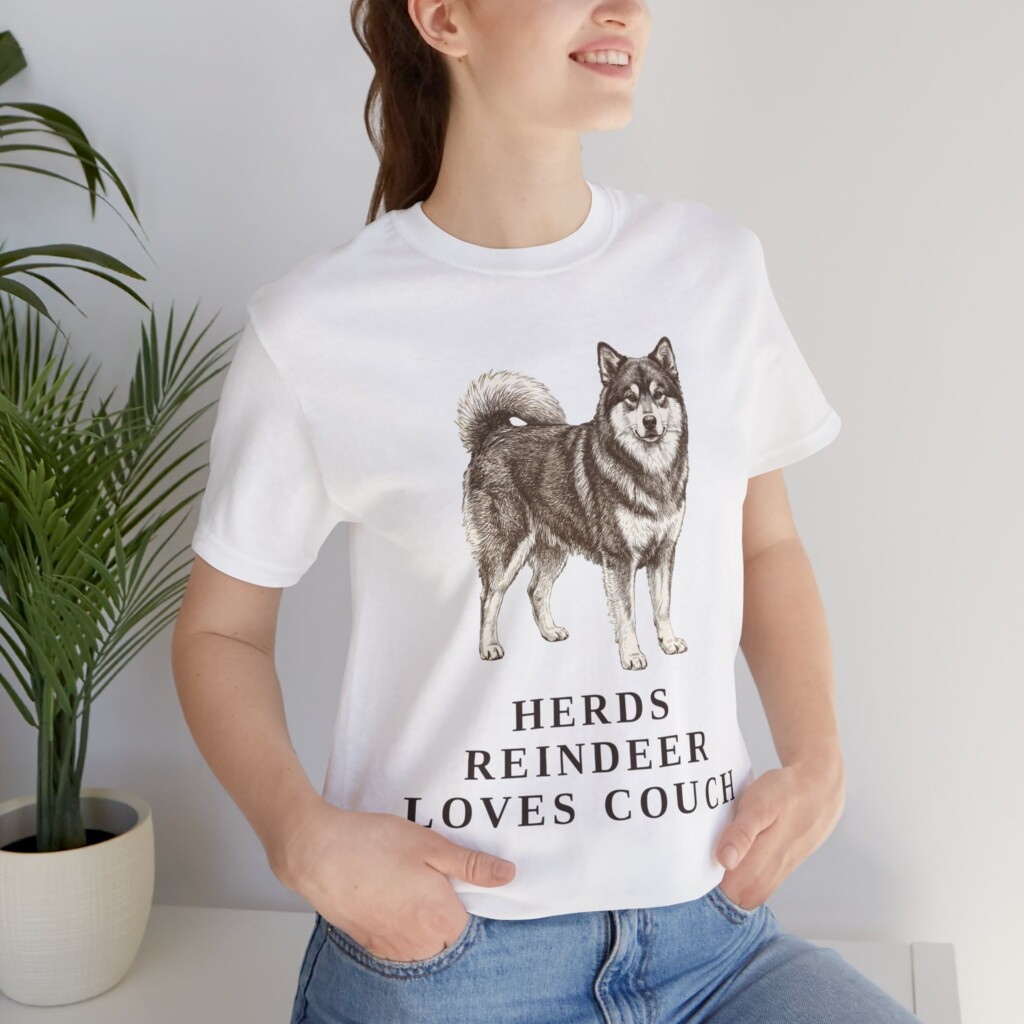Finnish Lapphund Humor Shirt, Vintage Dog Sketch Tee, Dog Humor Gift