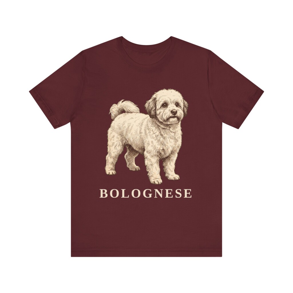 Bolognese Shirt, Vintage Dog Sketch Tee, Dog Lover Gift