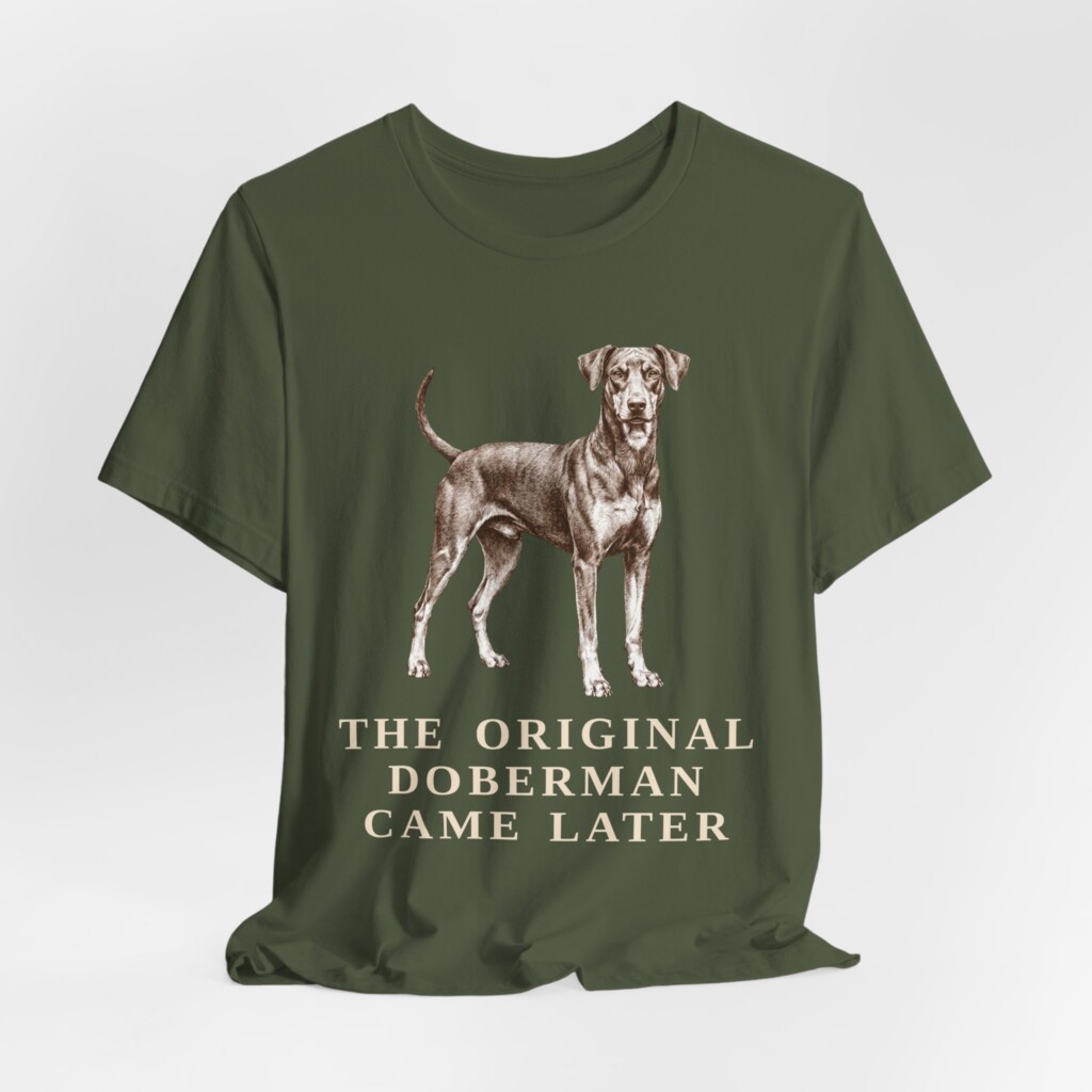 German Pinscher Humor Shirt, Vintage Dog Sketch Tee, Dog Humor Gift
