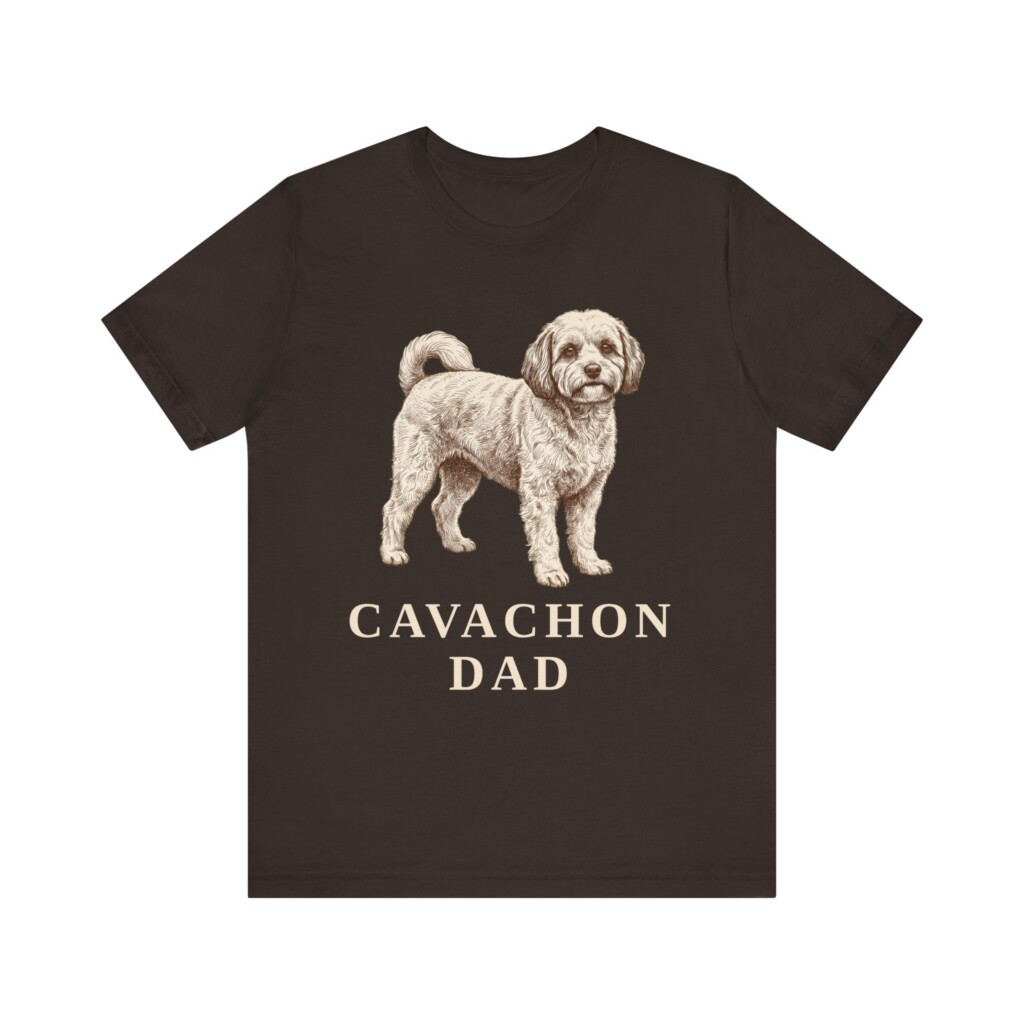 Cavachon Dad Shirt, Vintage Dog Sketch Tee, Dog Dad Gift