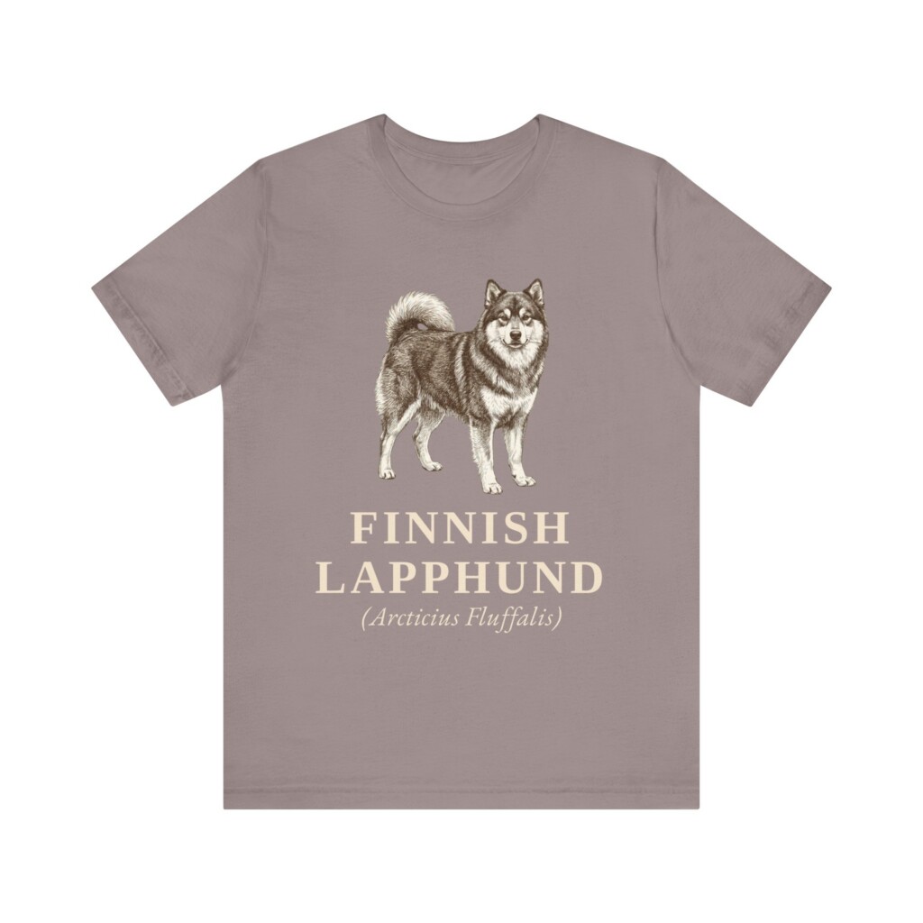 Finnish Lapphund Latin Shirt, Vintage Dog Sketch Tee, Dog Latin Gift