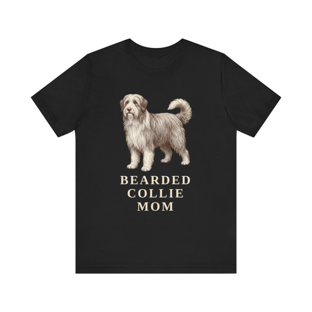 Bearded Collie Mom Shirt, Vintage Dog Sketch Tee, Dog Mom Gift Bearded Collie Mom Shirt, Vintage Dog Sketch Tee, Dog Mom Gift
