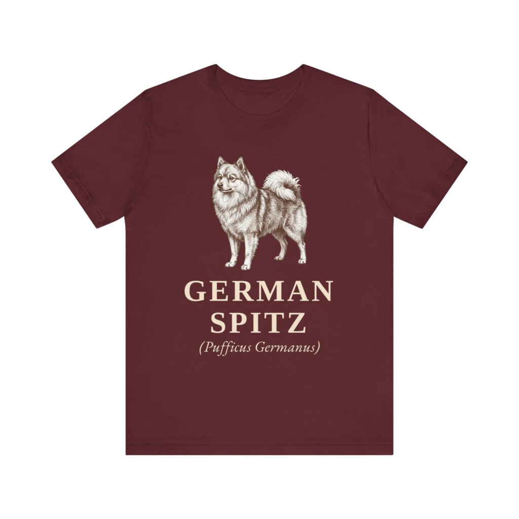 German Spitz Latin Shirt, Vintage Dog Sketch Tee, Dog Latin Gift